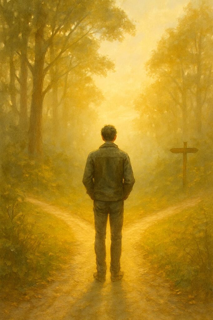 Person reflecting on whether to leave a relationship