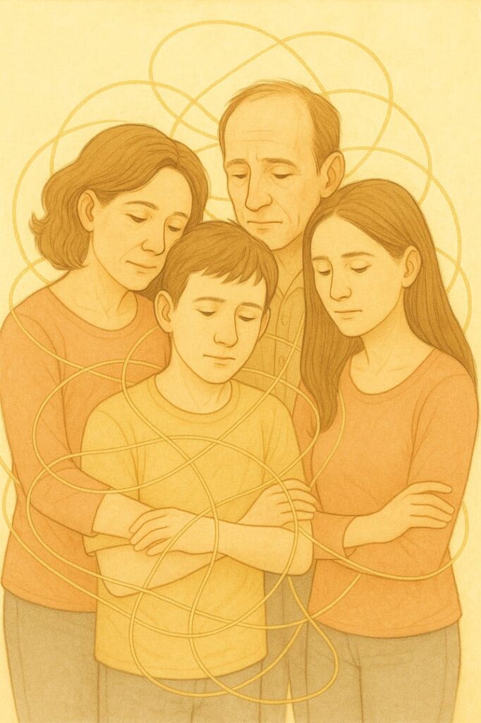 enmeshed family dynamics illustration