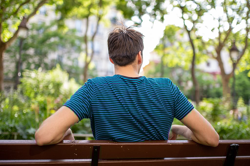 narcissistic relationship stories bring hope to a young man on a park bench